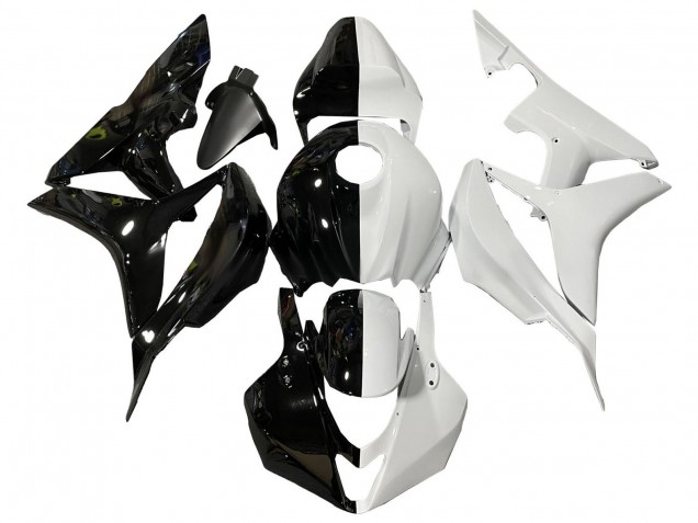Carenado Moto Honda CBR600RR 2007-2008 - Blanco Negro Brillante Dividir