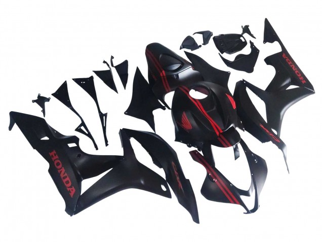 Carenado Moto Honda CBR600RR 2007-2008 - Negro Mate Rojo