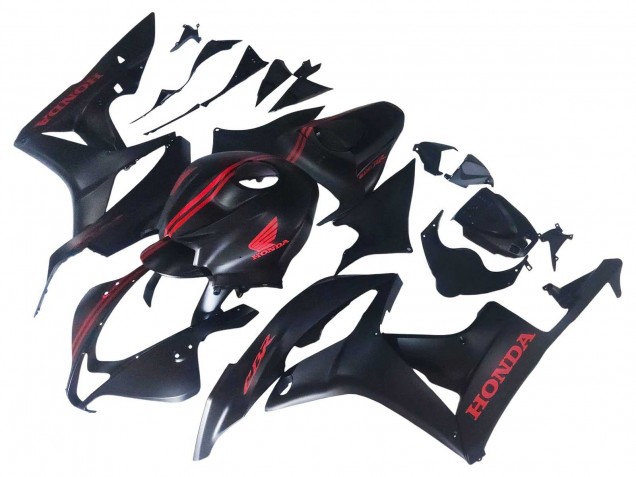Carenado Moto Honda CBR600RR 2007-2008 - Negro Mate Rojo