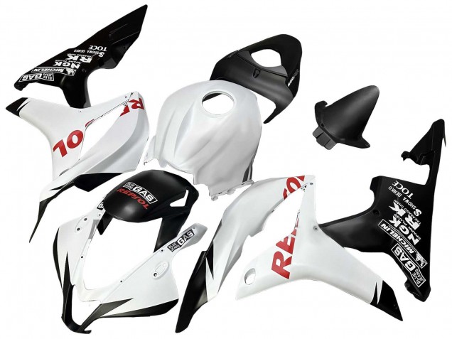 Carenado Moto Honda CBR600RR 2007-2008 - Blanco Negro Mate Rojo Repsol