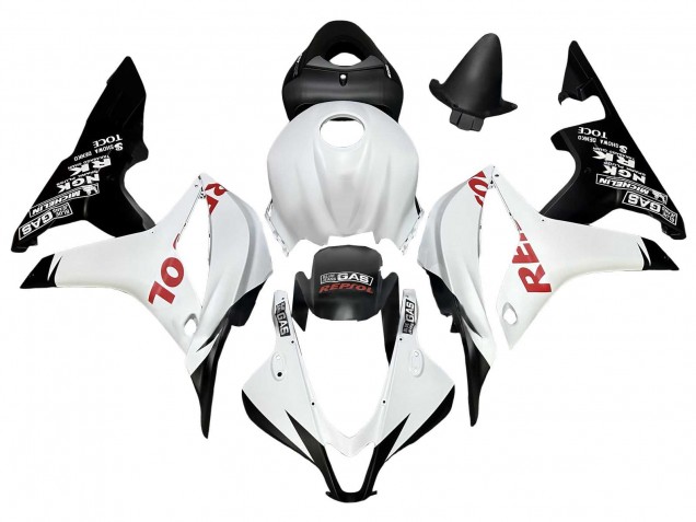 Carenado Moto Honda CBR600RR 2007-2008 - Blanco Negro Mate Rojo Repsol