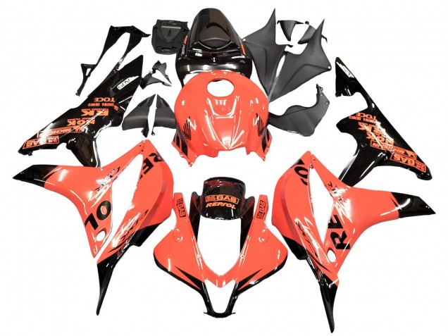Carenado Moto Honda CBR600RR 2007-2008 - Naranja Negro Brillante Repsol