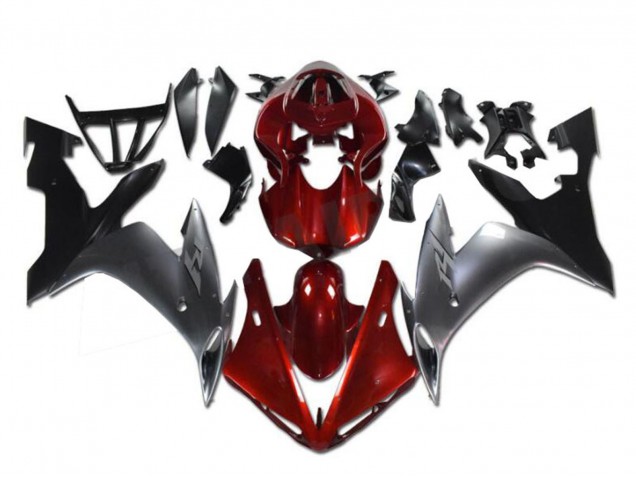 Carenado Moto Yamaha YZF R1 2002-2003 - Rojo Plata Negro
