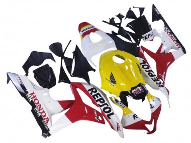 Carenado Moto Honda CBR600RR 2007-2008 - Blanco Amarillo Rojo Repsol HRC