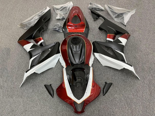 Carenado Moto Honda CBR600RR 2007-2008 - Blanco Rojo Negro Mate