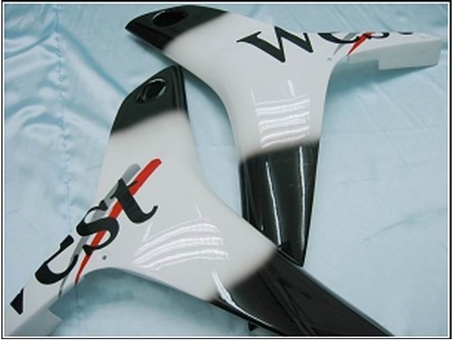 Carenado Moto Honda CBR600RR 2007-2008 - Negro Brillante Blanco West