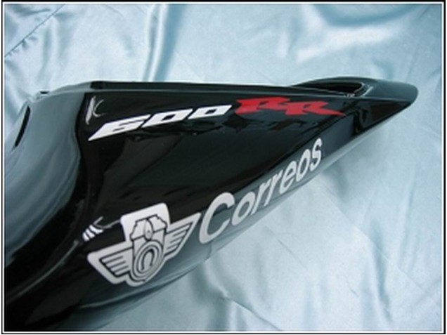 Carenado Moto Honda CBR600RR 2007-2008 - Negro Brillante Blanco West