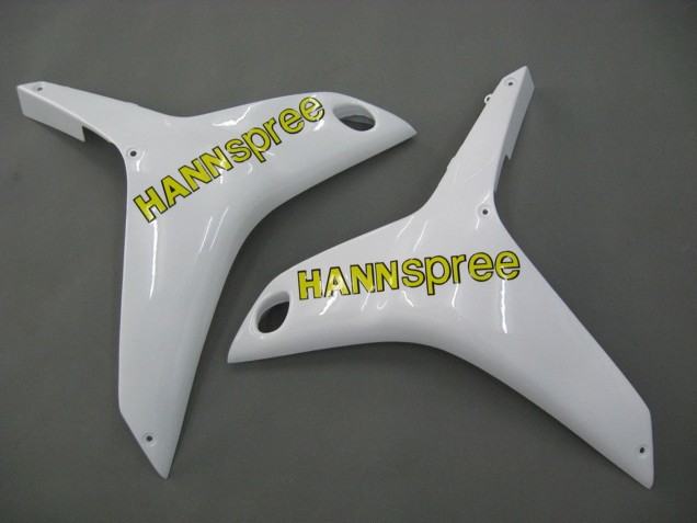 Carenado Moto Honda CBR600RR 2007-2008 - Blanco Verde Amarillo Negro Brillante Hannspree