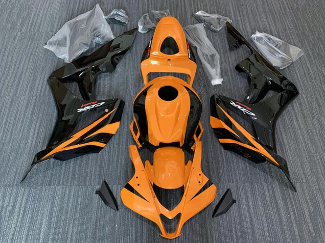 Carenado Moto Honda CBR600RR 2007-2008 - Naranja Negro Brillante Carrera