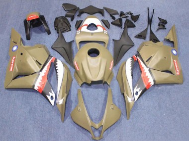 Carenado Moto Honda CBR600RR 2009-2012 - Brown Blanco Rojo Tiburón