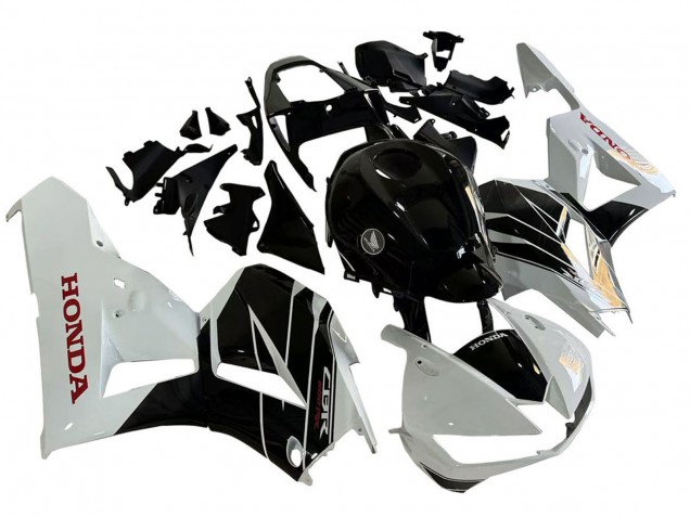 Kits Carenados Moto Honda CBR600RR 2013-2023 - Blanco Negro Brillante