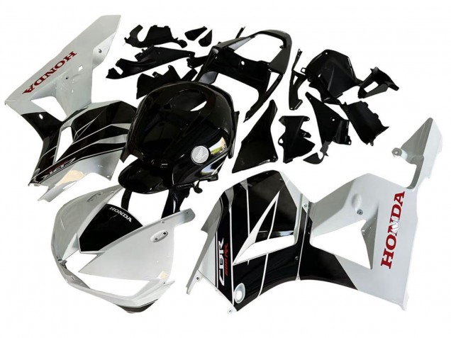 Kits Carenados Moto Honda CBR600RR 2013-2023 - Blanco Negro Brillante