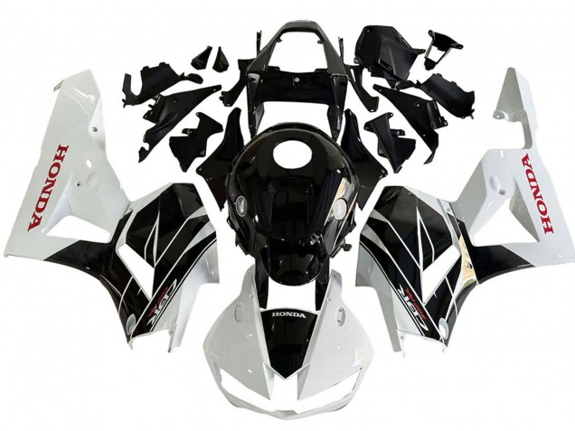 Kits Carenados Moto Honda CBR600RR 2013-2023 - Blanco Negro Brillante
