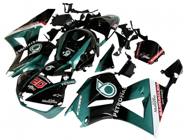 Carenados Moto Honda CBR600RR 2013-2023 - Azul Verdoso Negro Brillante Petronas 20