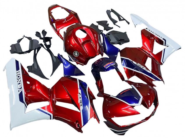 Carenado Moto Honda CBR600RR 2013-2023 - Blanco Rojo Azul HRC