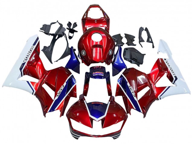 Carenado Moto Honda CBR600RR 2013-2023 - Blanco Rojo Azul HRC