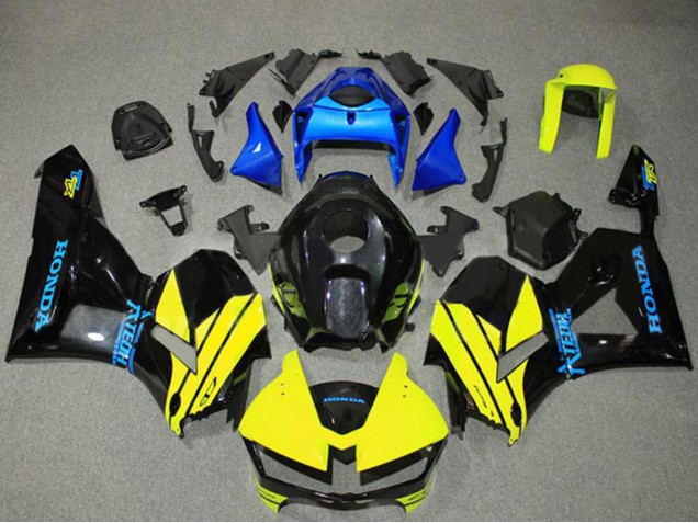 Carenado Moto Honda CBR600RR 2013-2023 - Azul Amarillo Negro Brillante