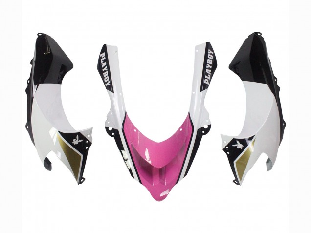 Carenado Moto Kawasaki ZX10R 2004-2005 - Negro Rosa Blanco Playboy Motul