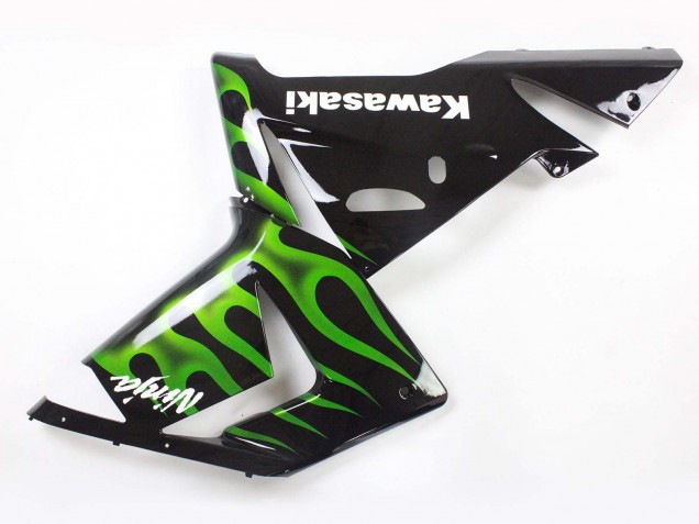 Carenado Moto Kawasaki ZX10R 2004-2005 - Negro Verde Llama Ninja
