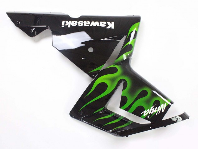 Carenado Moto Kawasaki ZX10R 2004-2005 - Negro Verde Llama Ninja