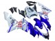 Carenado Moto Kawasaki ZX10R 2004-2005 - Azul Brillante Blanco Fiat Motul