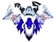 Carenado Moto Kawasaki ZX10R 2004-2005 - Azul Brillante Blanco Fiat Motul