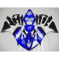 Carenado Moto Yamaha YZF R1 2009-2011 - Azul Blanco Negro Mate