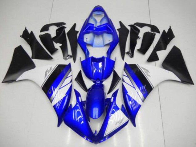Carenado Moto Yamaha YZF R1 2009-2011 - Azul Blanco Negro Mate