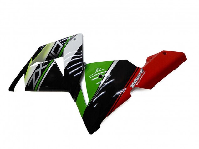 Carenado Moto Kawasaki ZX10R 2004-2005 - Blanco Negro Verde Elf