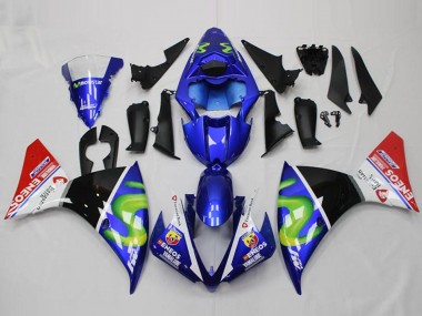Carenado Moto Yamaha YZF R1 2012-2014 - Azul Blanco Rojo Negro Brillante Verde ENEOS Yamalube