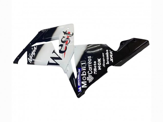 Carenado Moto Kawasaki ZX10R 2004-2005 - Blanco Negro West Ninja