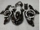 Carenado Moto Kawasaki ZX10R 2006-2007 - Negro Brillante Blanco Círculo