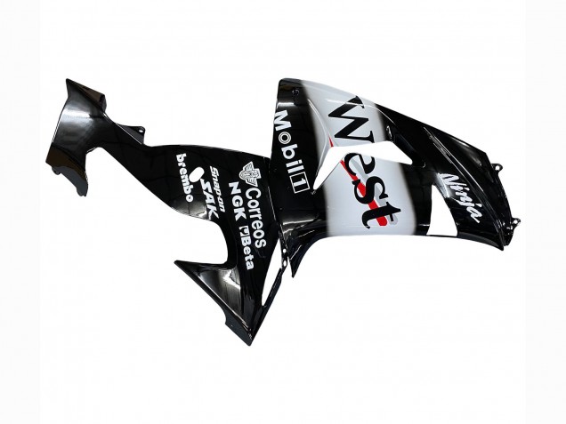 Carenado Moto Kawasaki ZX10R 2006-2007 - Negro Brillante Blanco West