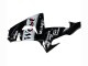 Carenado Moto Kawasaki ZX10R 2006-2007 - Negro Brillante Blanco West