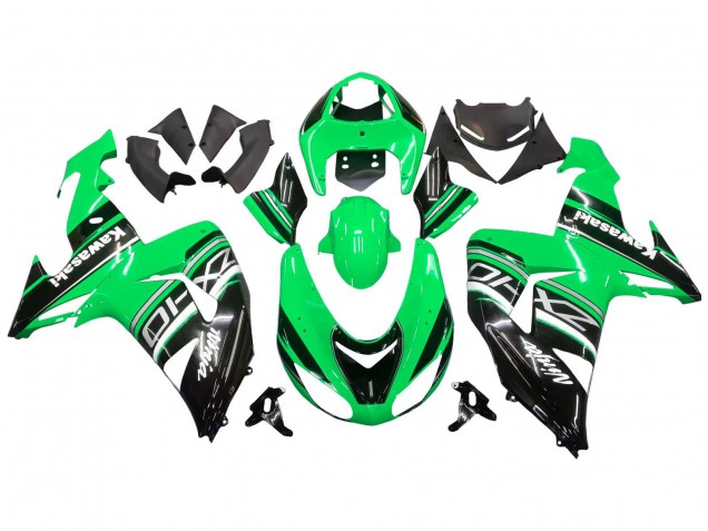 Kits Carenados Moto Kawasaki ZX10R 2006-2007 - Verde Blanco Negro