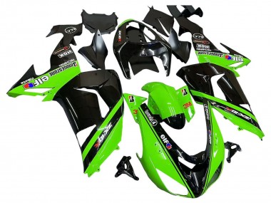 Carenado Moto Kawasaki ZX10R 2006-2007 - Verde Negro Elf Touch4 3M