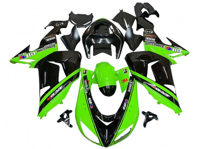 Carenado Moto Kawasaki ZX10R 2006-2007 - Verde Negro Elf Touch4 3M