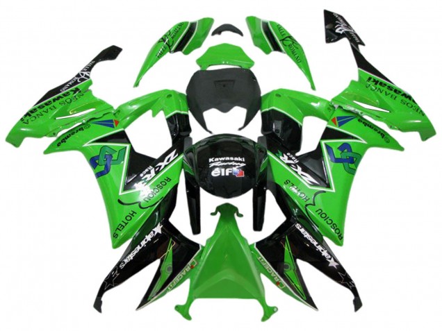 Carenado Moto Kawasaki ZX10R 2008-2010 - Verde Negro Brillante Rosciou Hotels