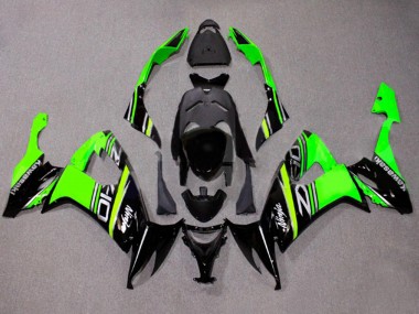 Carenado Moto Kawasaki ZX10R 2008-2010 - Verde Blanco Negro Brillante