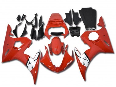 Carenado Moto Yamaha YZF R6 2003-2004 - Rojo Blanco