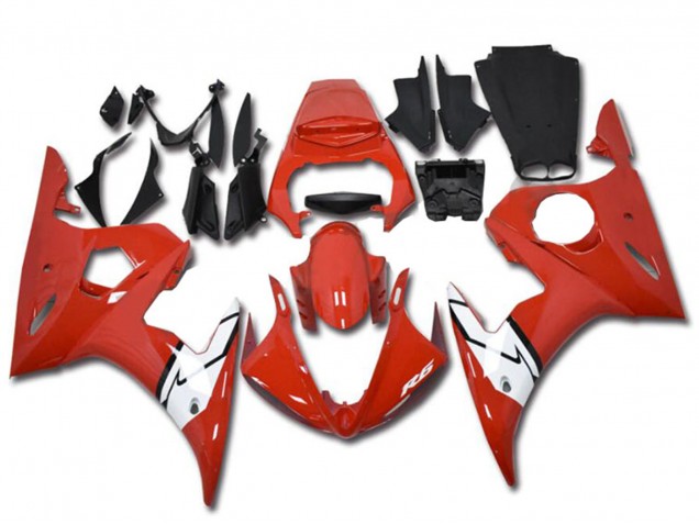 Carenado Moto Yamaha YZF R6 2003-2004 - Rojo Blanco