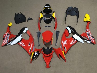 Carenado Moto Kawasaki ZX10R 2008-2010 - Rojo Amarillo Blanco Negro