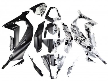 Carenado Moto Kawasaki ZX10R 2008-2010 - Blanco Negro Dividir