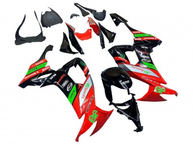 Carenado Moto Kawasaki ZX10R 2008-2010 - Rojo Verde Negro
