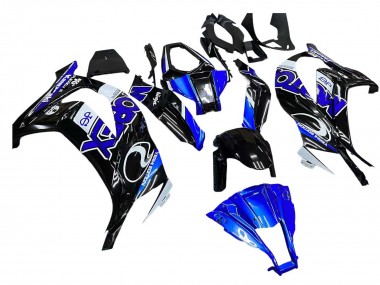 Carenado Moto Kawasaki ZX10R 2011-2015 - Azul Blanco Negro Brillante