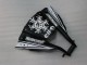 Carenado Moto Kawasaki ZX10R 2011-2015 - Negro Brillante Blanco Elf Nieve Calcomanía