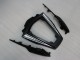 Carenado Moto Kawasaki ZX10R 2011-2015 - Negro Brillante Blanco Elf Nieve Calcomanía