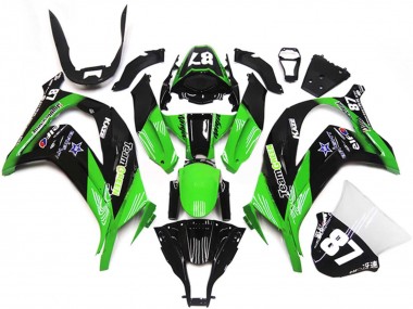 Carenado Moto Kawasaki ZX10R 2011-2015 - Verde Negro Brillante Azul Star Team Verde 87