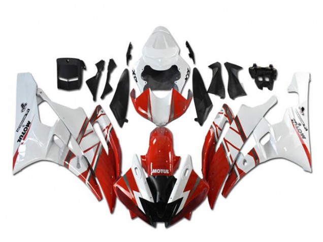 Carenado Moto Yamaha YZF R6 2006-2007 - Blanco Rojo Negro Motul Michelin