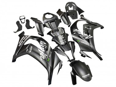 Carenado Moto Kawasaki ZX10R 2011-2015 - Negro Mate Verde Elf